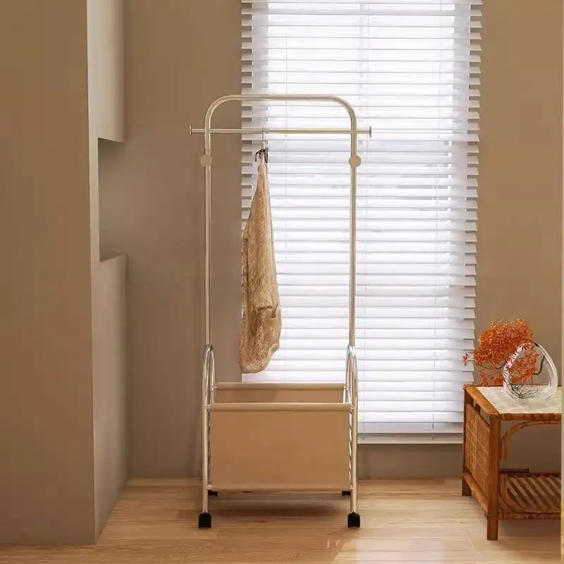 

Boutique Clothes Hangers Standing Box Stainless Steel Living Room Clothes Rack Organizer Storage Tendedero De Ropa Furniture