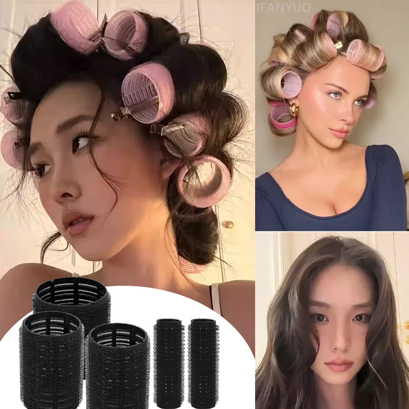 

Набор из 4-8 самоклеящихся бигуди-крючков для волос без нагрева, для создания объема, для челки, салонные, без термического воздействия, инструменты для укладки волос