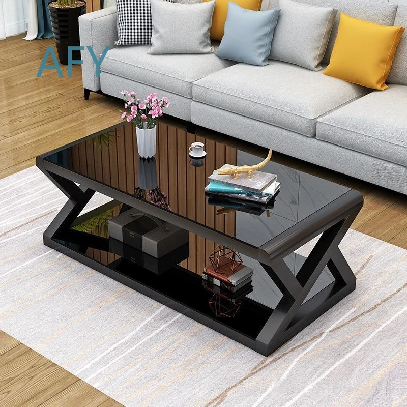 Tempered Glass Coffee Table for Small Apartment Living Room Office Space Modern Minimalist Home Decor Tea Table for