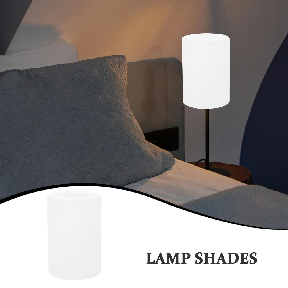 

White Glass Shade Replacement Cylindrical Frosted Milky Lamp Cover E27 Socket Pendant Floor Lamp Wall Sconce Light Fixture