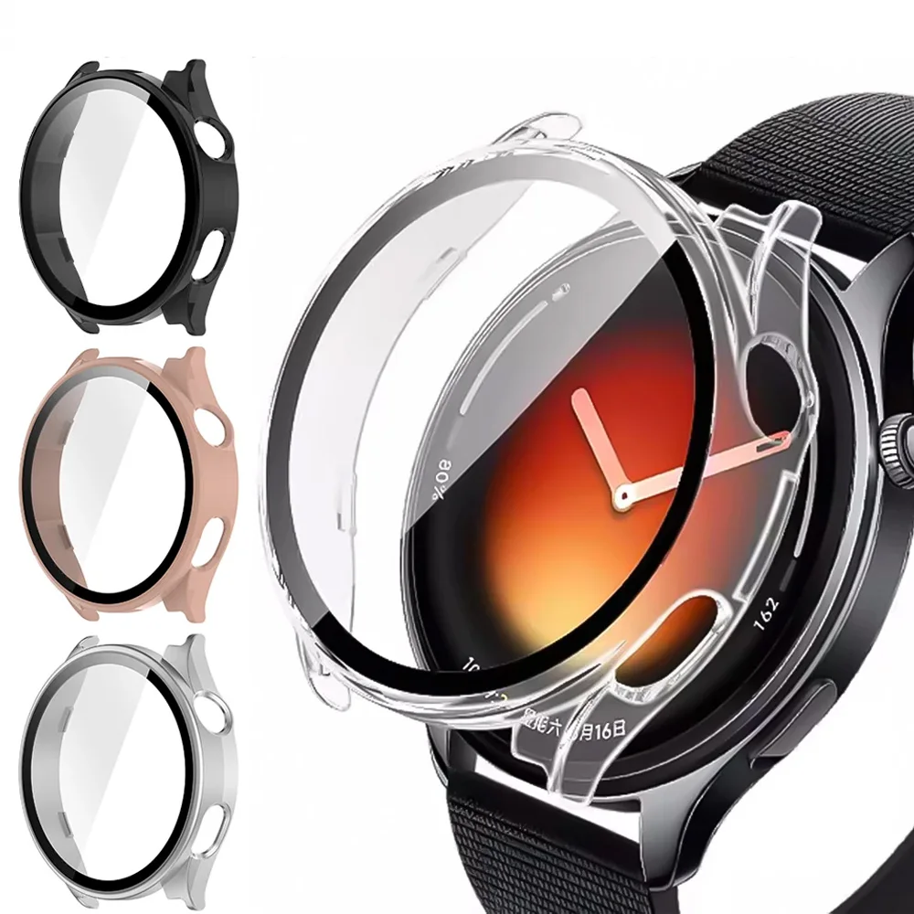 PC Cover+Tempered Glass for Xiaomi Watch 5 Anti-scratch Hard Case Bumper for Watch5 Protective Film Integrated Watch Accessories
