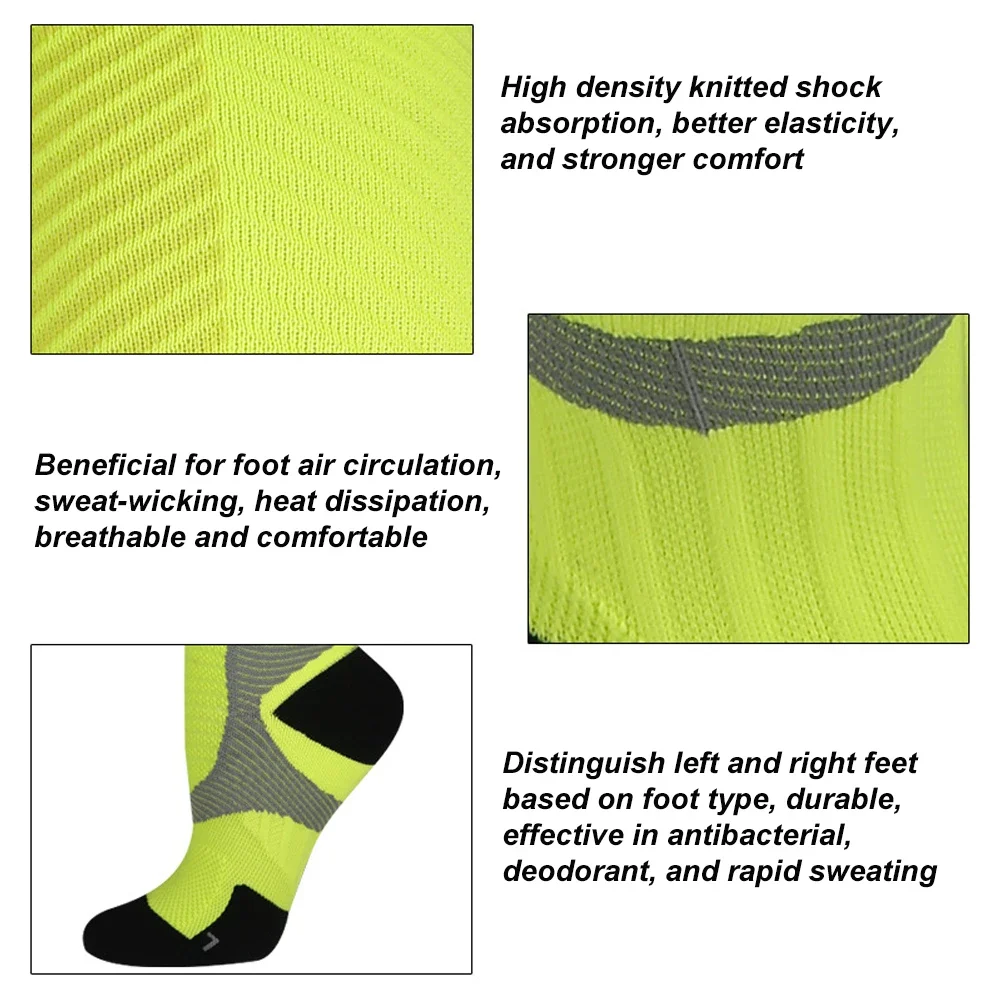 1Pair Graduated Compression Socks Sport Women Men Hiking Knee High Socks Running Swelling Support Socks Full Compression Medical