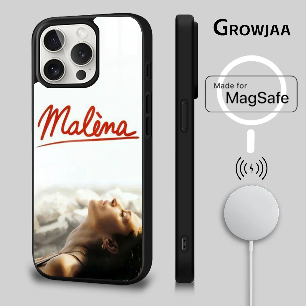 M-MALENA Movie Phone Case For iPhone 15 14 13 12 11 Pro Max Plus Mini Mirror Magnetic Cover Magsafe Case Wireless Charging