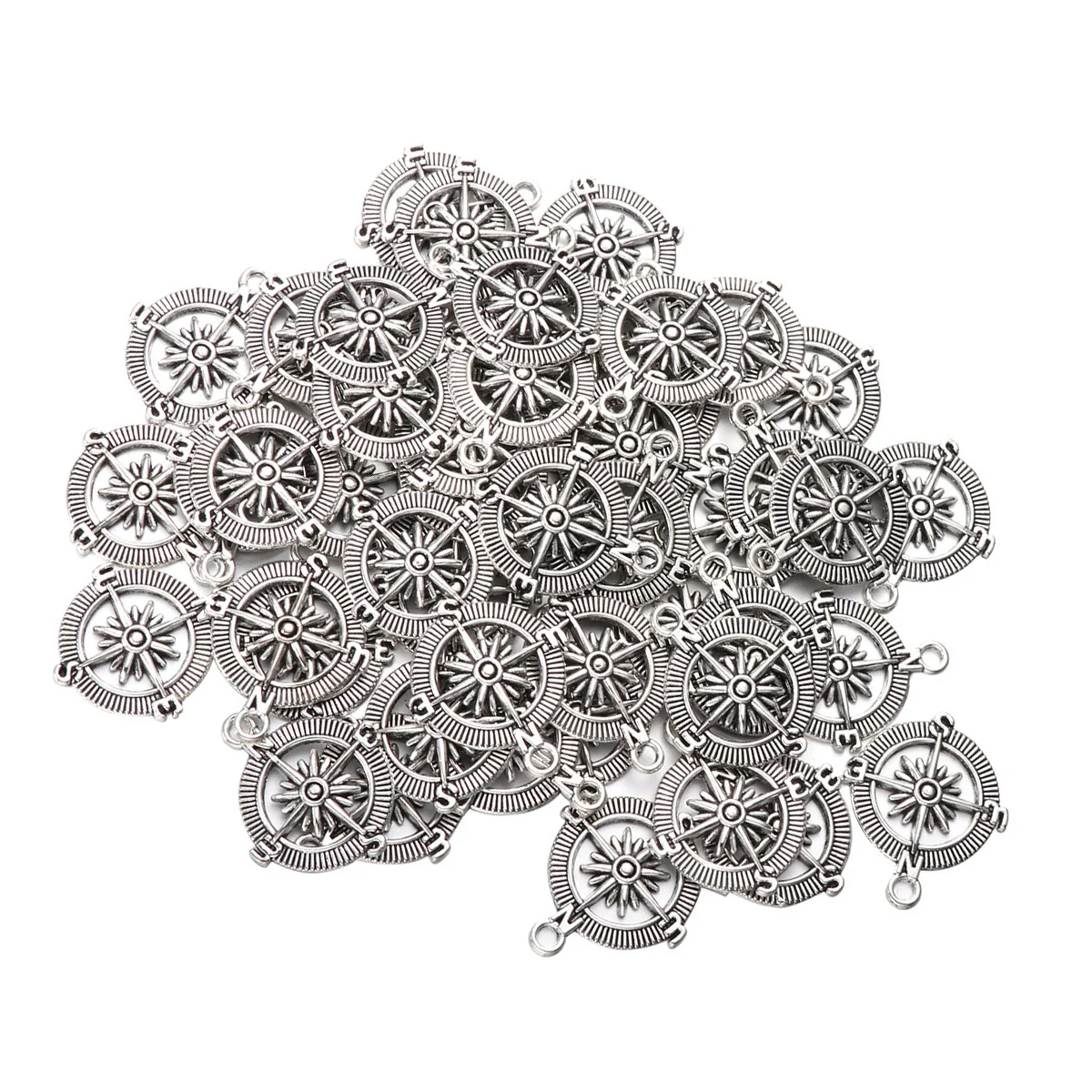 Small Compass Charms Bulk Jewelry Making Pendants Accessories Graduation Bracelet