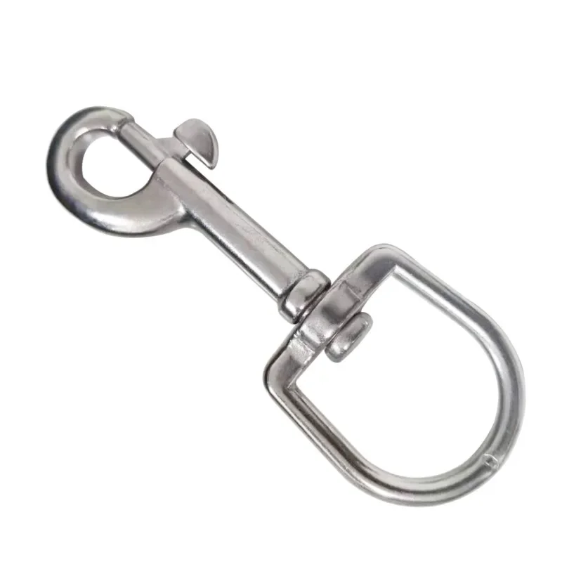 316 Stainless Steel 5pcs 92/100/127mm Scuba Diving Clips Swivel Eye Snap Hook Dive Single Ended Swivel Eye Bolt Hook Buckle