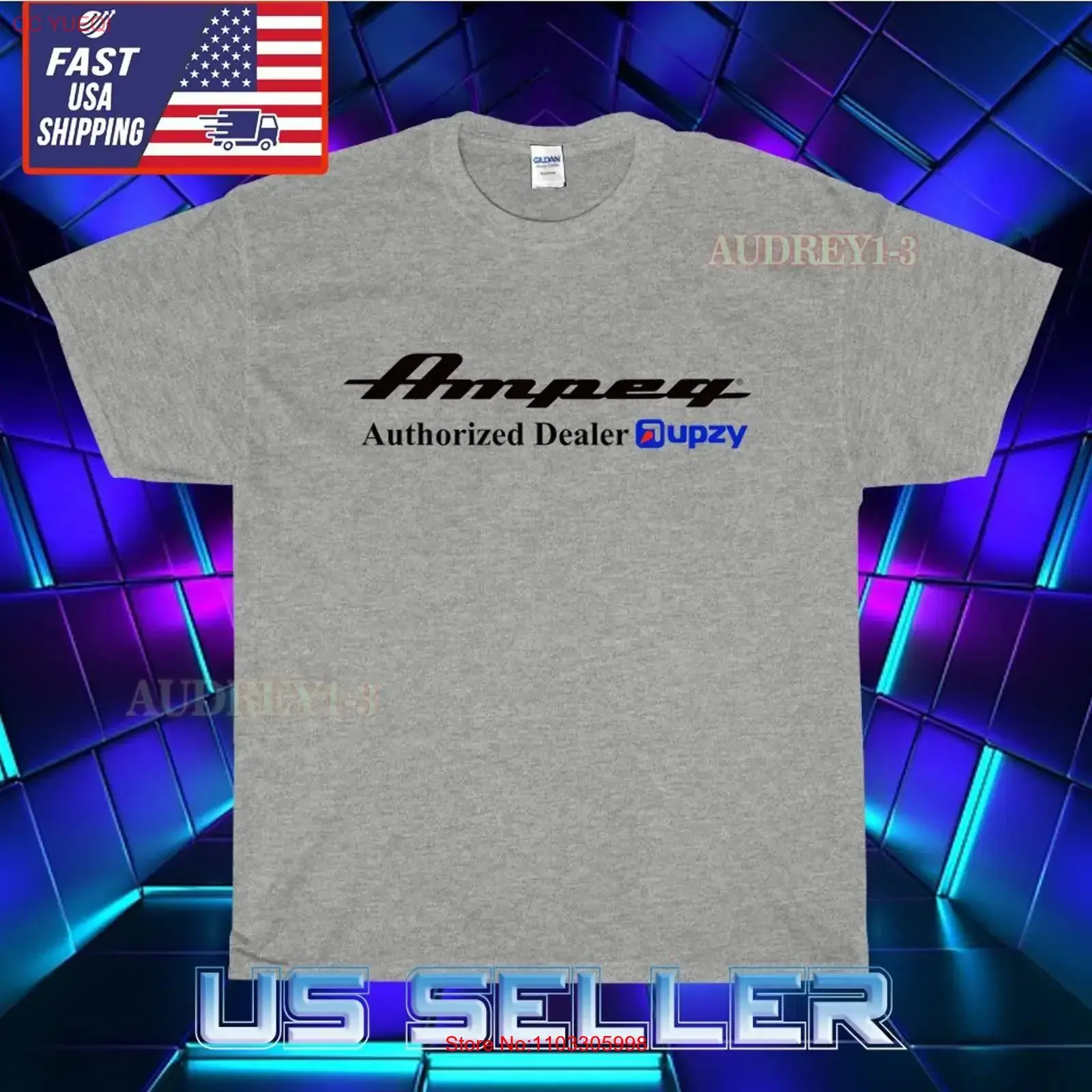 NOVA CAMISETA AMPEG AMPS BASS AMP GUITAR LOGO T-SHIRT MASCULINA AMERICAN USA TAMANHO S A 5XL vintage Lavada Casual Unissex