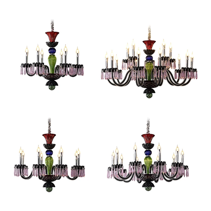 Transform Your Living Room With Our Colorized French Chandelier Elegant Crystal Design Dimming Function Gold Chrome Hardware