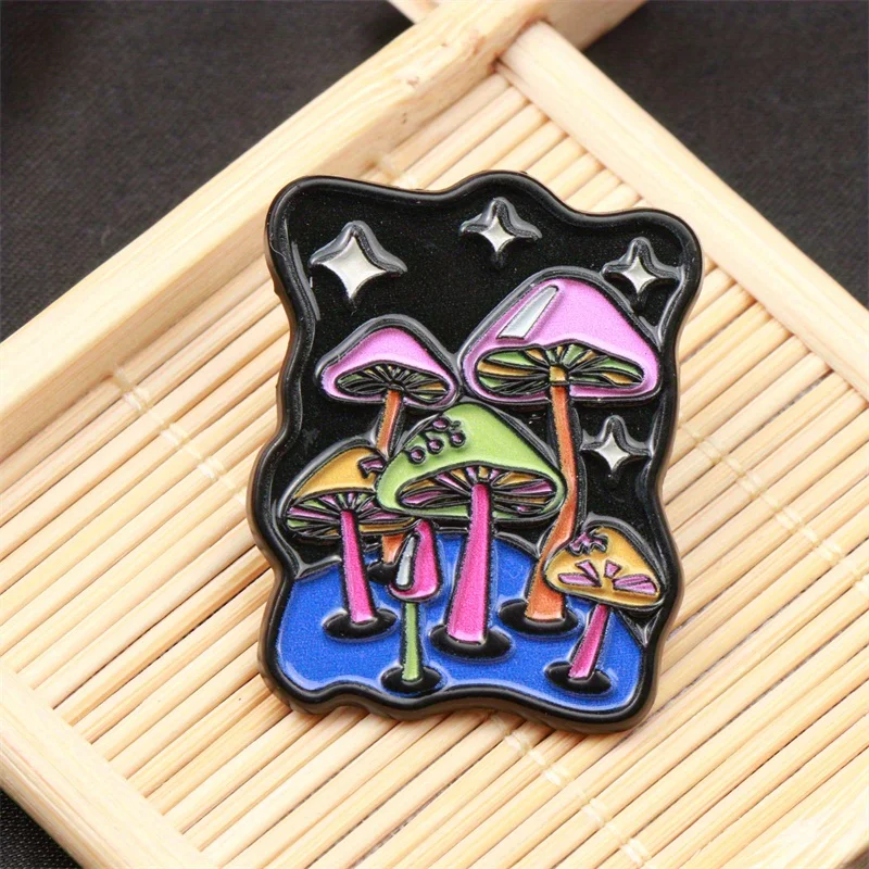 Elegant Alloy Mushroom Brooch, Novelty Badge for Enhanced Charm and Style