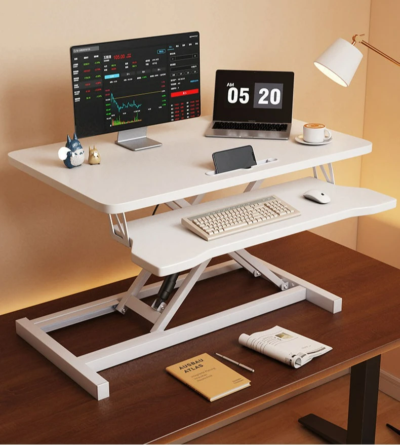 Height and Width Adjustable,double-layer Standing Desk,  Sit-stand Dual-purpose, Standing Desktop Workstation for Laptops