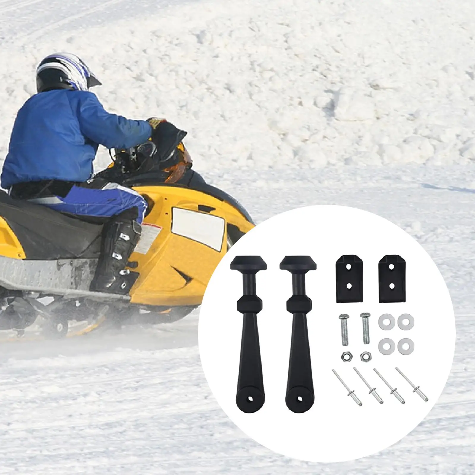 

622304 Hood Latch Kit Hood Latch Straps High Performance Repair with Mounting Hardware Replacement Snowmobile Accessories