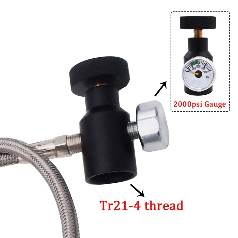 W21.8 CO2 Refill Adapter Charging Adaptor For Filling Soda Water Maker Tank Canister