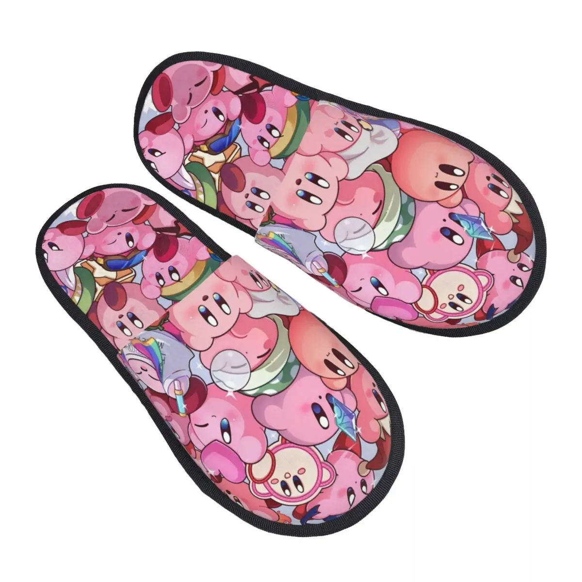 

Custom Lovely K-Kirbyes Cartoon Comfort Scuff With Memory Foam Slippers Women Comics Spa House Shoes