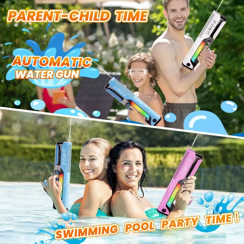 Full Electric Automatic Water Storage Gun Toys Portable Children Summer Beach Outdoor Fight Fantasy Toys for Boys Kids Game