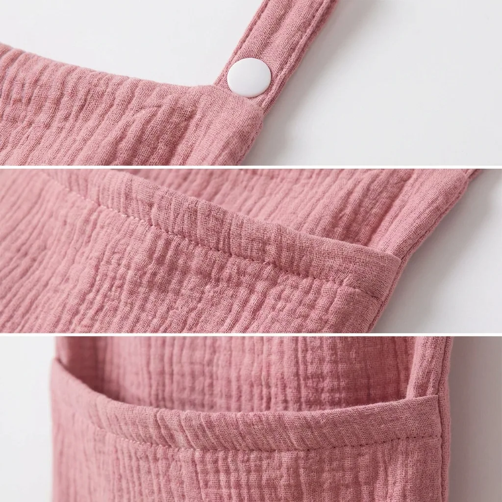 Picture 4: Baby Bed Head Hanging Bag Double Layer Crinkled Fabric Baby Toy Diaper Storage Bag Multifunctional Child Storage Bag