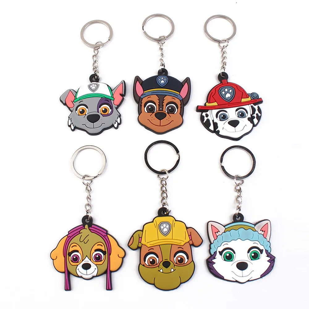 Paw Patrol Keychain Toy Marshall Rubble Chase Figures Model PVC Accessories Children's Backpack Pendant Anime Peripheral Gift