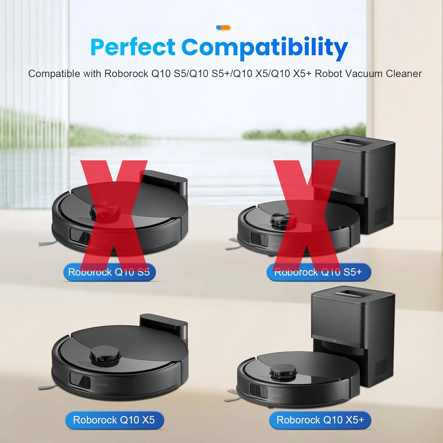 Roborock Q10 X5 /Q10 X5+ /Q10P /Q10P+ /Q10 PF /Q10 PF+ /Q8+ /Q8 Max Pro المنتجات الرئيسية فرشاة كيس الغبار فلتر Hepa مكنسة كهربائية