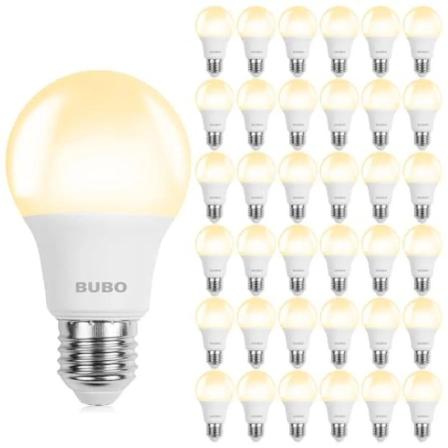 36 Pack A19 LED Light Bulbs 60 Watt Equivalent LED Bulbs Soft White 2700K 800 Lumens E26 Standard Base Non-Dimmable 8W Soft Whi