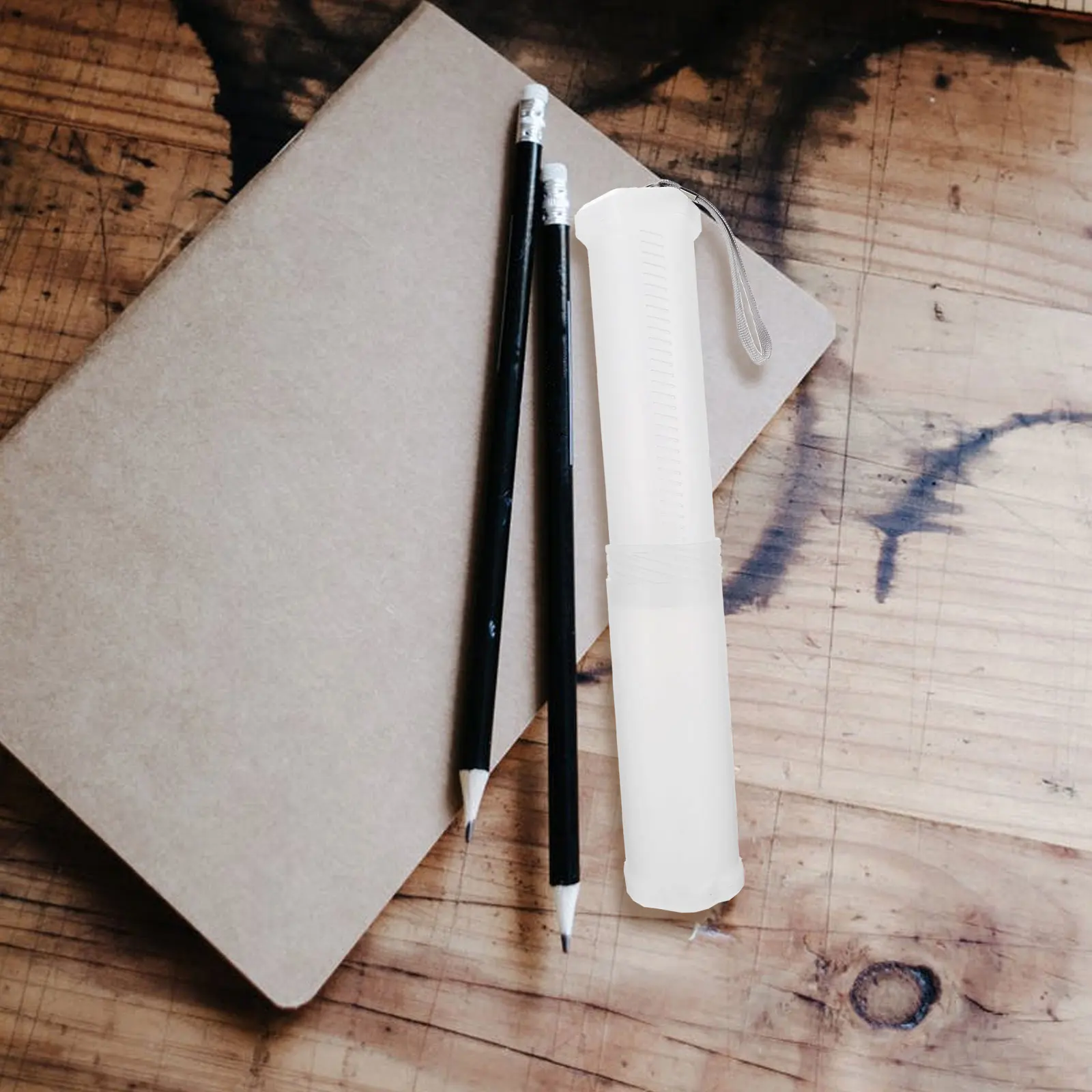 

2Pcs Telescopic Pen Box Portable Transparent Pencil Case Lightweight Creative Storage Container School Students Study Supplies