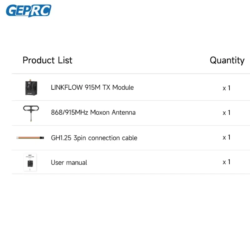Modulo GEPRC LINKFLOW 915M 2W ELRS TX - 868/915MHz ExpressLRS3.5 2000mW Modulo controller radio TCXO FPV RC