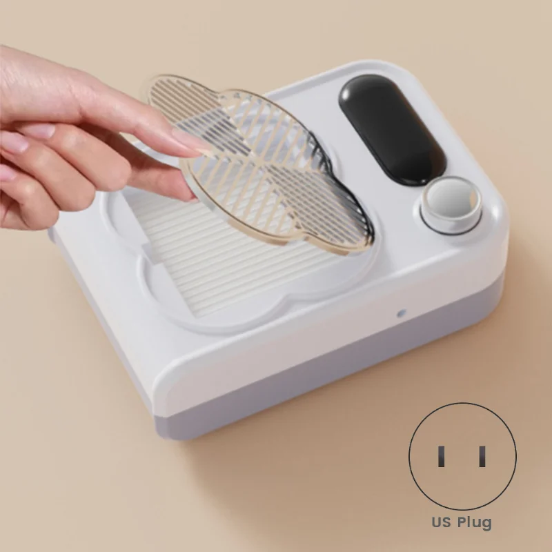 AD-Leistungsstarker Nagelstaubsammler mit Filter, bürstenloser Nagelstaubabsauger, Nagelkunst, Maniküre, Ventilator, Staubsauger, US-Stecker