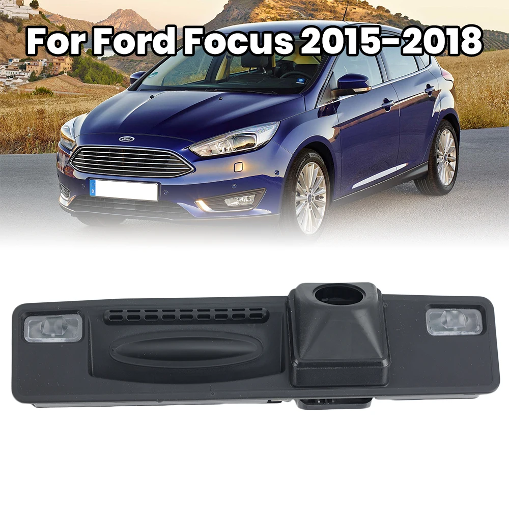 Rear Trunk Lock Release Switch with Camera Hole for Ford Focus 2015- 2018 ABS Replacement F1EB19B514BE Tailgate handle switch