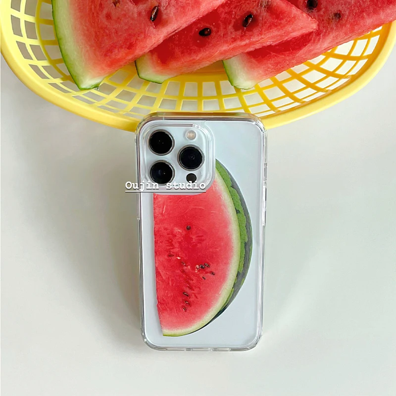Summer Watermelon Phone Case For Samsung A57 A07 A36 A26 A56 A16 A06 A55 A35 A25 A15 A54 A34 A24 A14 A13 A53 Clear Back Cover