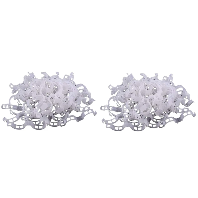 200PCS Plant Support Garden Clips Tomato Clips Supports/Connects Plants/Twine/Vines Trellis/Cages Plant Vine Easy To Use White