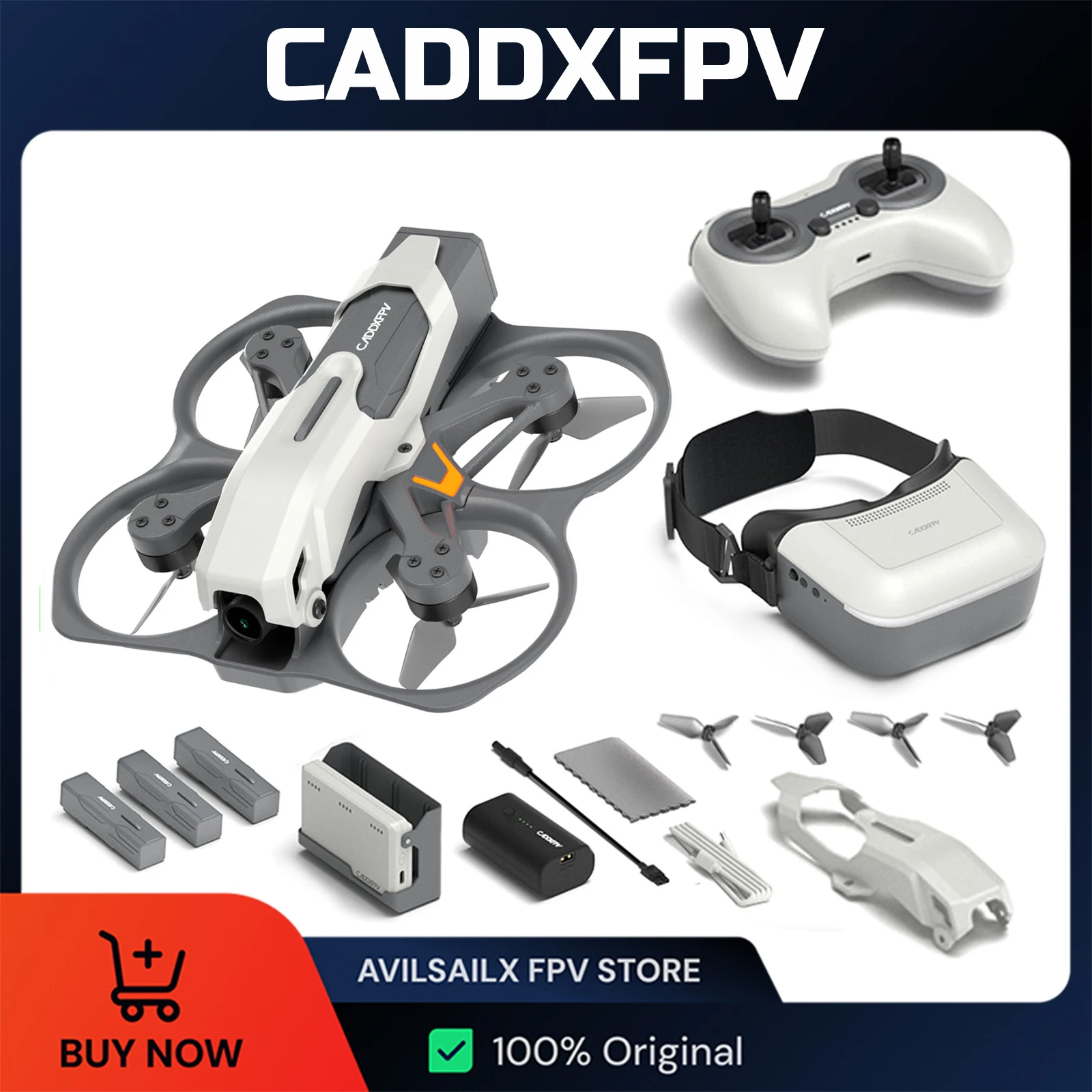 CADDXFPV nuevo Dron Protos FPV Kit ELRS 2,4G Alink 5,8G 4,5 "1080P gafas FPV HD Ascent Lite VTX transmisión de latencia Ultra baja