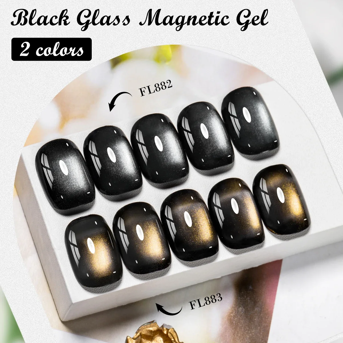 طلاء أظافر جل عين القطة السوداء 10 مل، طلاء أظافر مغناطيسي من الخرز الزجاجي، غراء أظافر شبه دائم، مستلزمات أظافر جل LED بالأشعة فوق البنفسجية