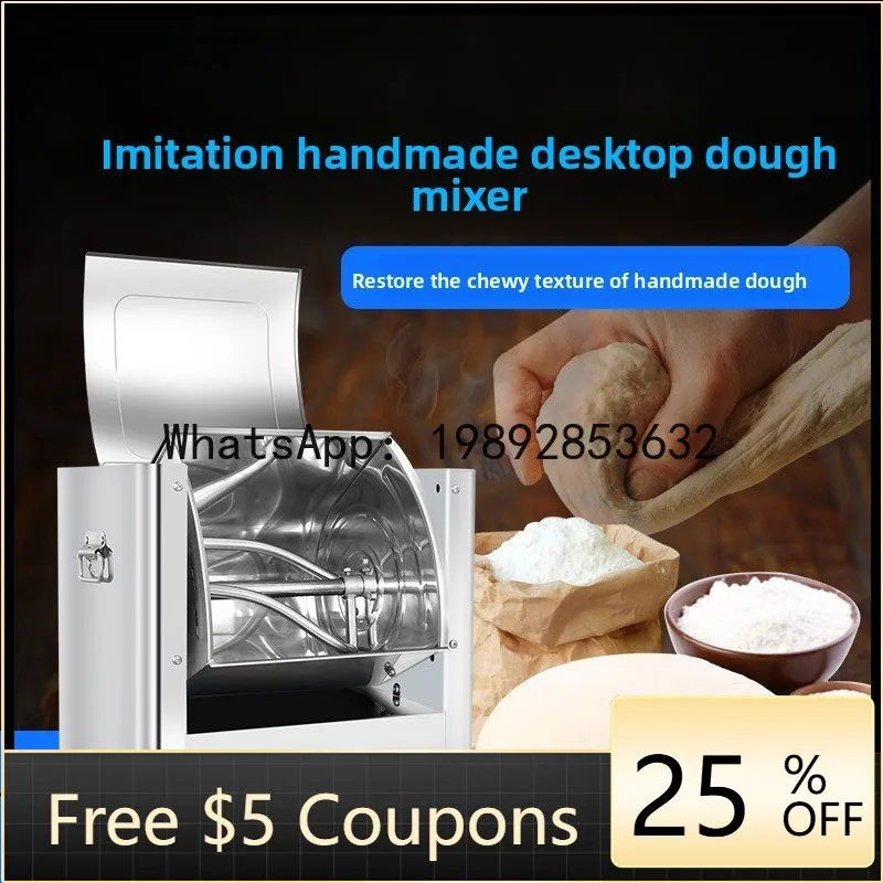 

JX Fully Automatic Countertop Dough Mixer Commercial Bread Cake Flour Mixer Small Household Baking Cooking Mixer