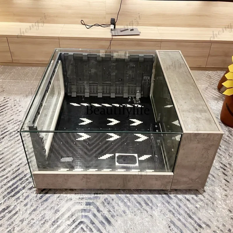 a55 Model display cabinet Household coffee table Glass dust display cabinet Creative customization