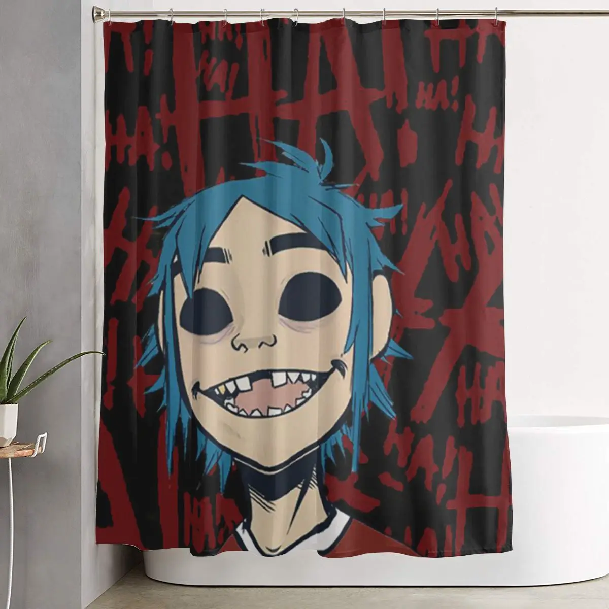 

Feel Good Gorillaz Virtual Band Shower Curtain Bathroom Polyester Waterproof Bath Curtains with Hooks