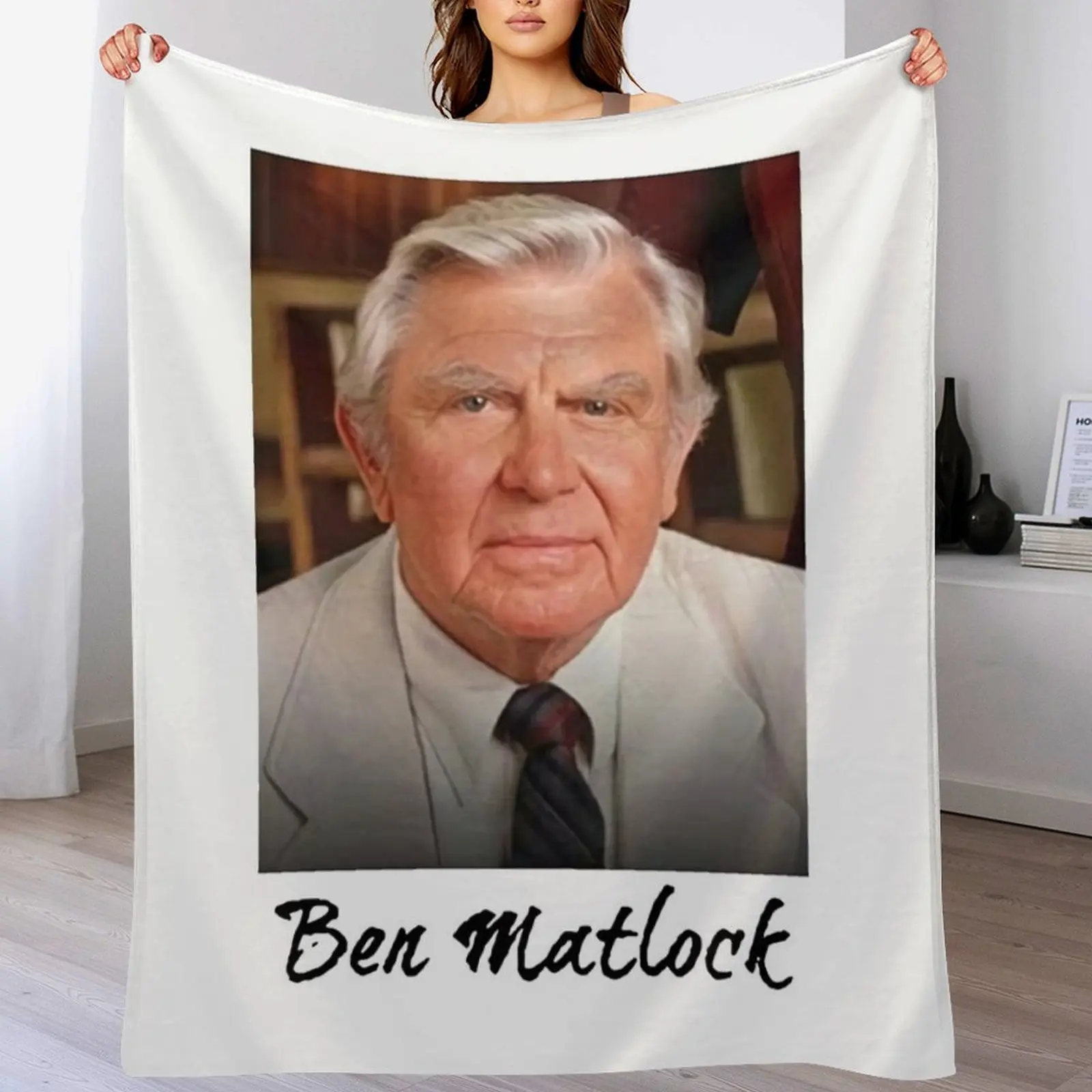 Cool Ben Matlock Funny Tv Lawyer Drama White Retro Vintage 80'S Sitcom Matlock d Throw Blanket Giant Sofa Quilt Blankets