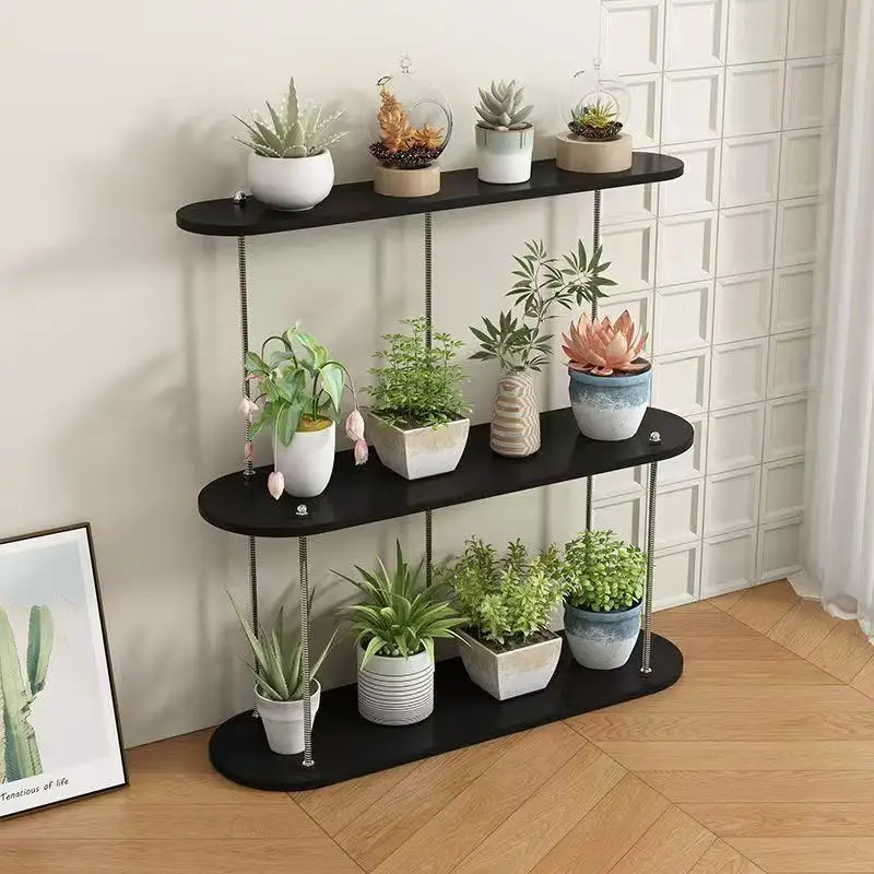 Balcony storage floor-to-ceiling flower rack indoor household new simple and movable multi-layer shelf