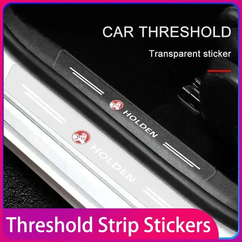 

4pcs Carbon Fiber Car Sticker Auto Door Threshold Scratch Waterproof For Holden Commodore Captiva Cruze Caprice Accessories