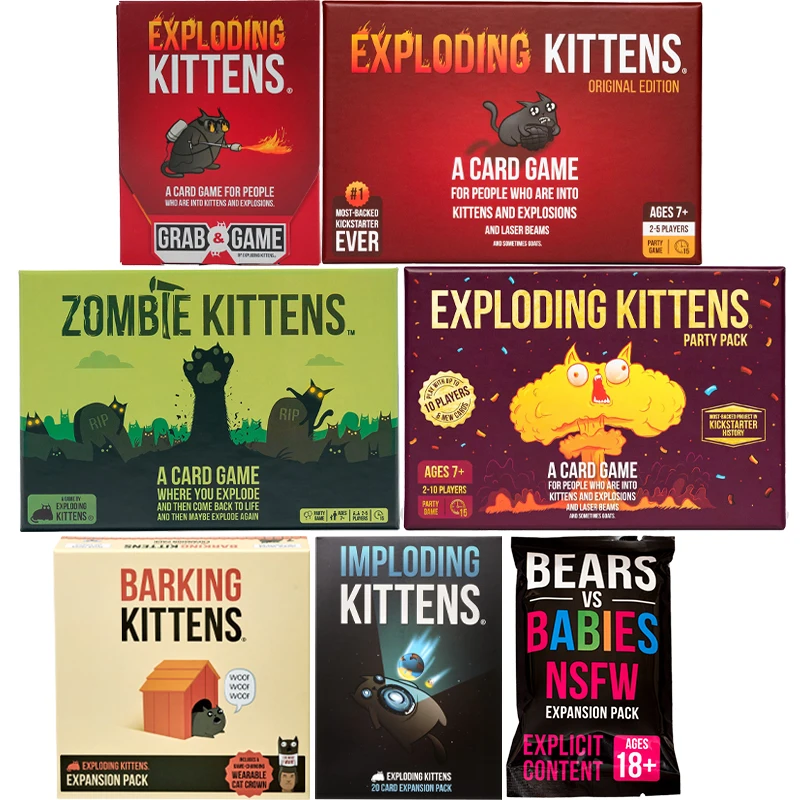 Asmodee & Exploding Kittens Clever Family Board Game - Couples Game, Family Game Kid and Adult Board Game