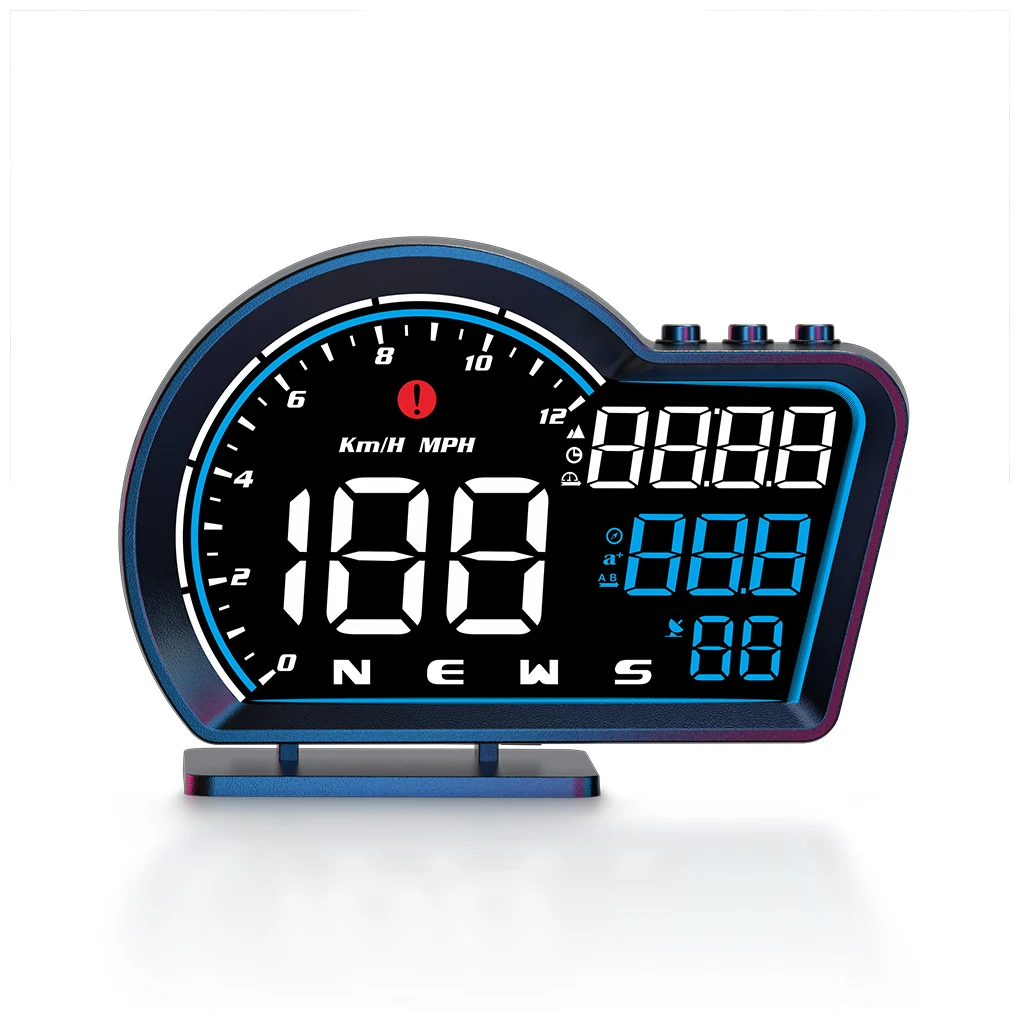 High Definition LED Car HUD Speedometer - Alarm Digital Display Non-destructive Installation USB Power Supply