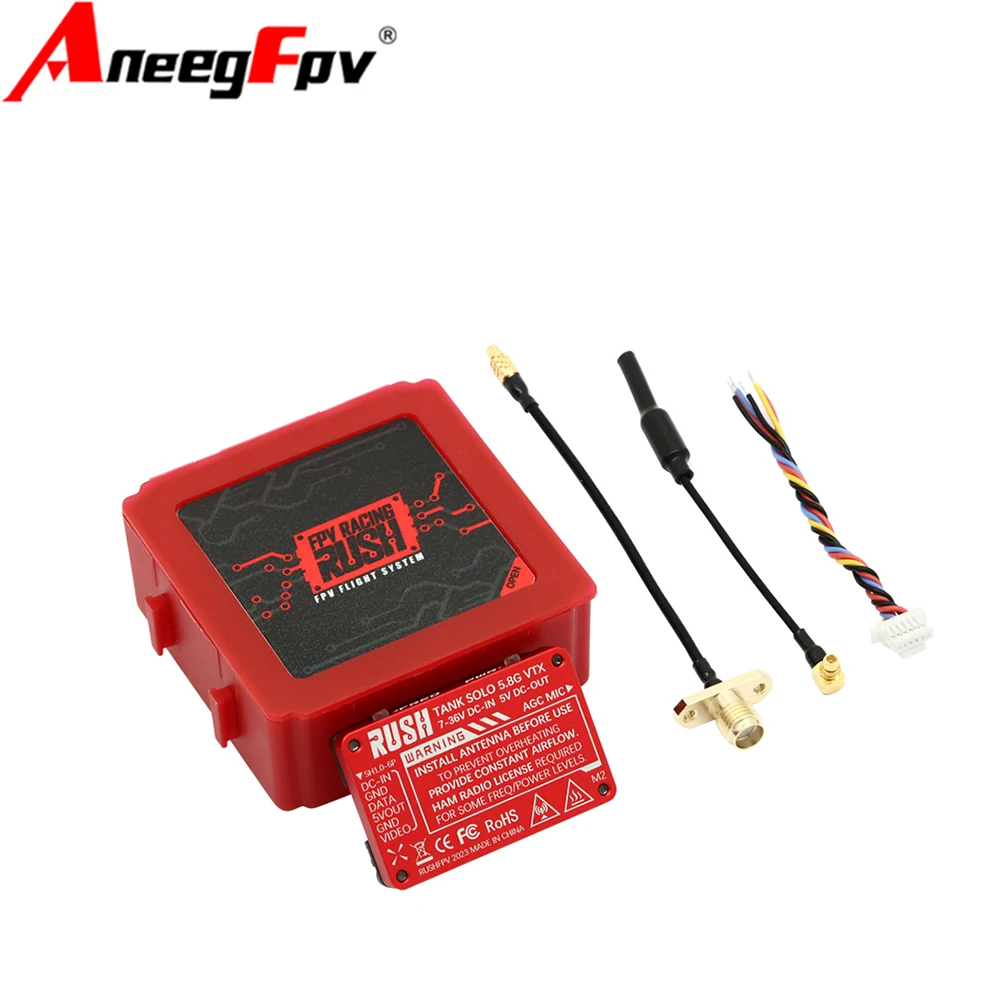 

RUSH Solo Tank 5.8G VTX Video Transmitter CNC shell 1.6W High Power Built-in Microphone Heat Dissipation Structure For RC FPV