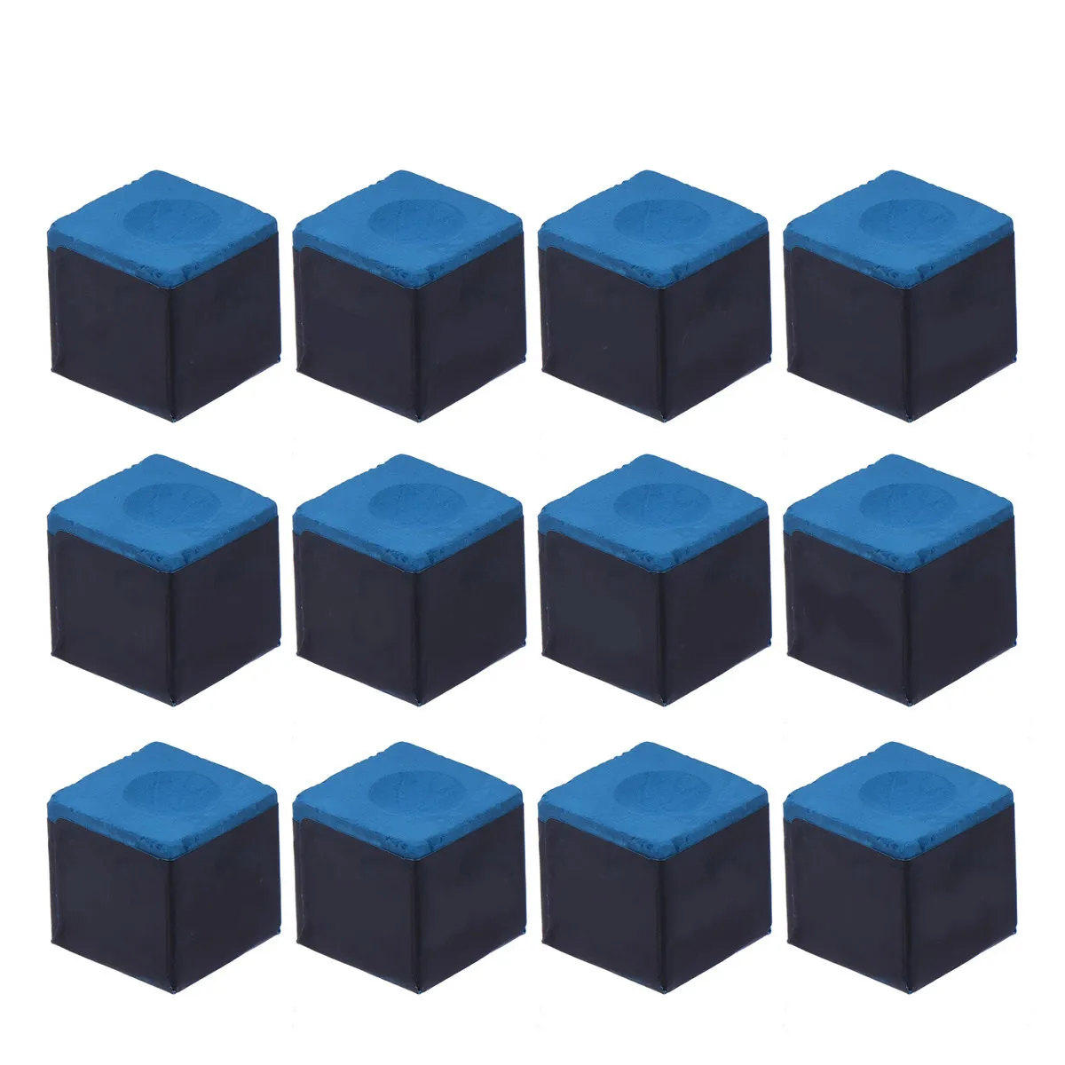 

12Pcs Portable Billiards Parts Chalk Small Size Lightweight Easy to Carry Improved Stick Contact for Better Gameplay Sky-Blue 1