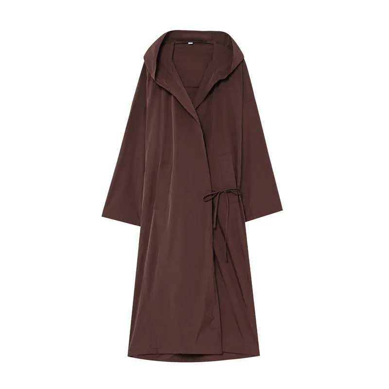 

2025 Women's Casual Sleeve Waterproof Simple Long Trench Coat
