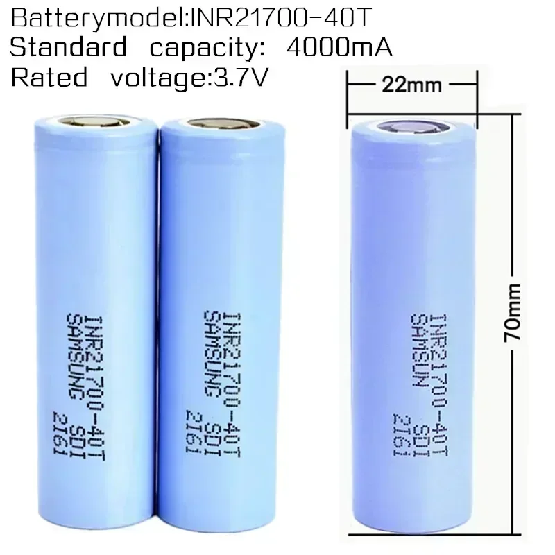 

INR21700 Original 3.7V4000mah 30A 40T 3.7V high discharge/capacity Li-ion rechargeable battery Free shippin