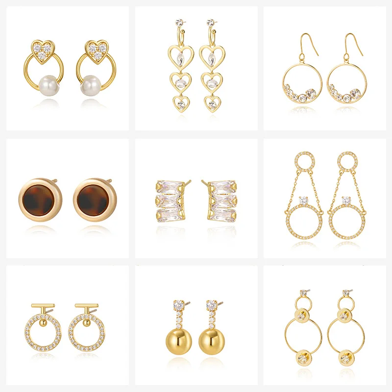 

DAWNS Vintage Metal Geometry Drop Earring Fashion New Design Irregular Minimalist Earrings for Women Fashion Jewelry Gift