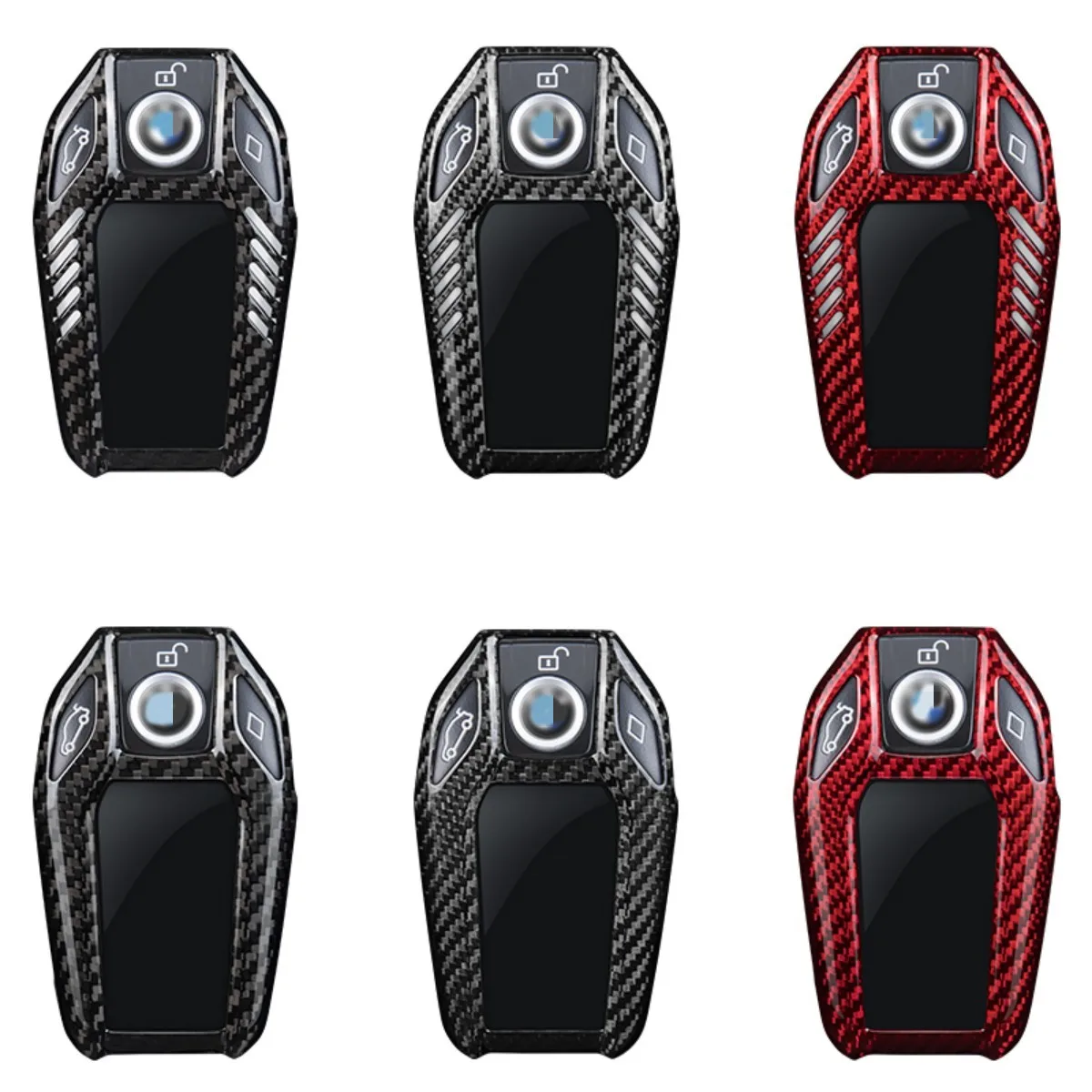 Carbon Fiber Car Key Case Cover For BMW G Series X I8 I3 X1 X3 X5 X6 X7 G01 G05 Car Interior Accessories T-carbon