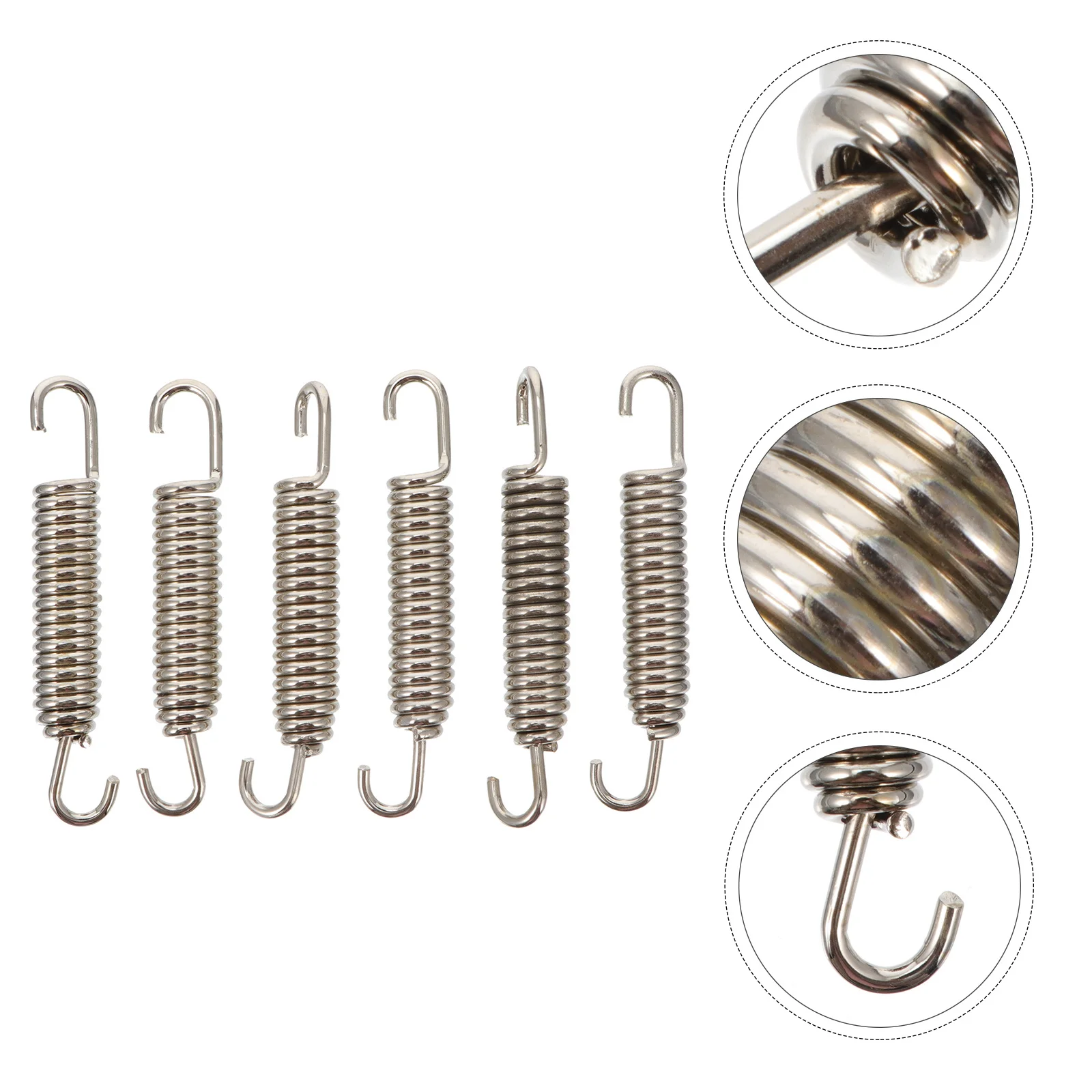

6pcs Stainless Steel Exhaust Spring For Motorcycle Tension System Heavy Duty Swivel Spring Motorbike Expansion Chamber Link