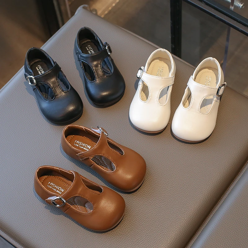 

Весенние винтажные лаконичные детские туфли Мэри Джейн для девочек на липучке, универсальная гибкая детская обувь на плоской подошве из мягкой искусственной кожи, размеры 22–31
