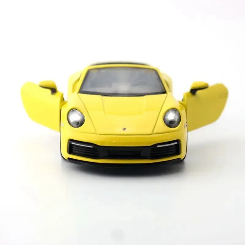 1:32 Porsche 911 Carrera Convertible Alloy Cast Toy Car Model Sound and Light Pull Back Children\'s Toy Collectible Birthday gift