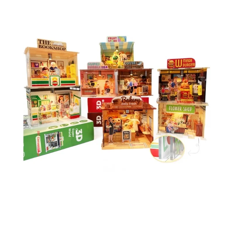 Acrylic miniature scene model kits, home decorations, assembly models, unique and creative birthday and Christmas toys gifts