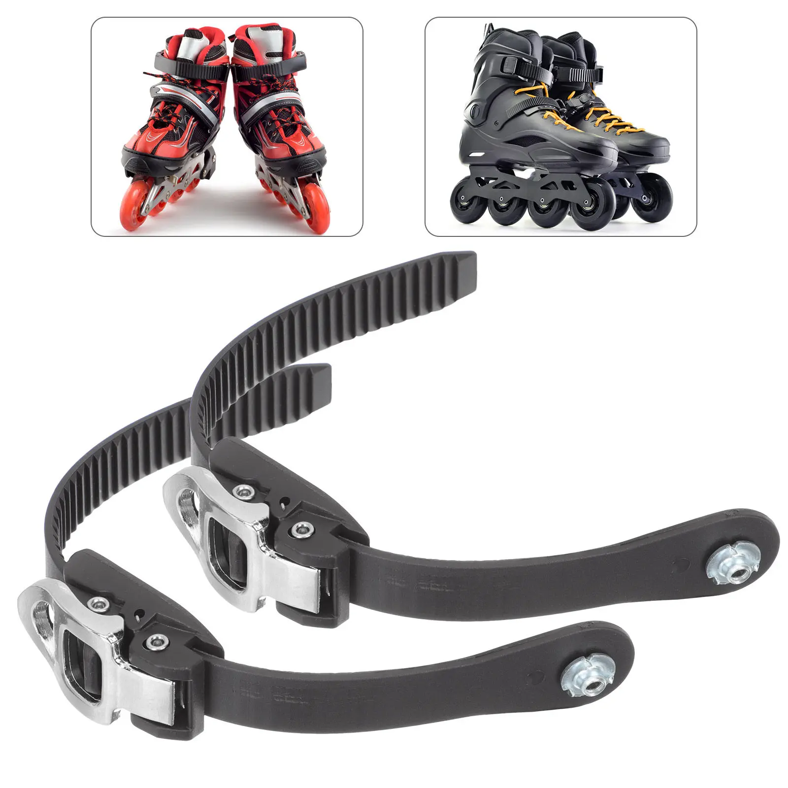 

2Pcs Skate Shoe Clasp Strap Roller Skate Buckle Strap Heavy-Duty PP Material Adjustable Length for Secure Skating Fit