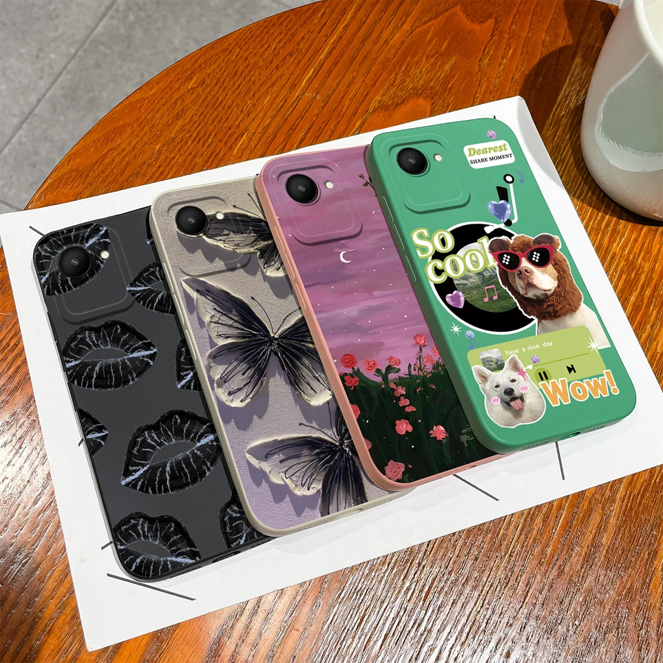 For OPPO Realme Narzo 50APrime 50i 50A Case Tulip Soft Silicone Shell For Narzo50i Cover 50A Prime Coque 50i Funda Capa