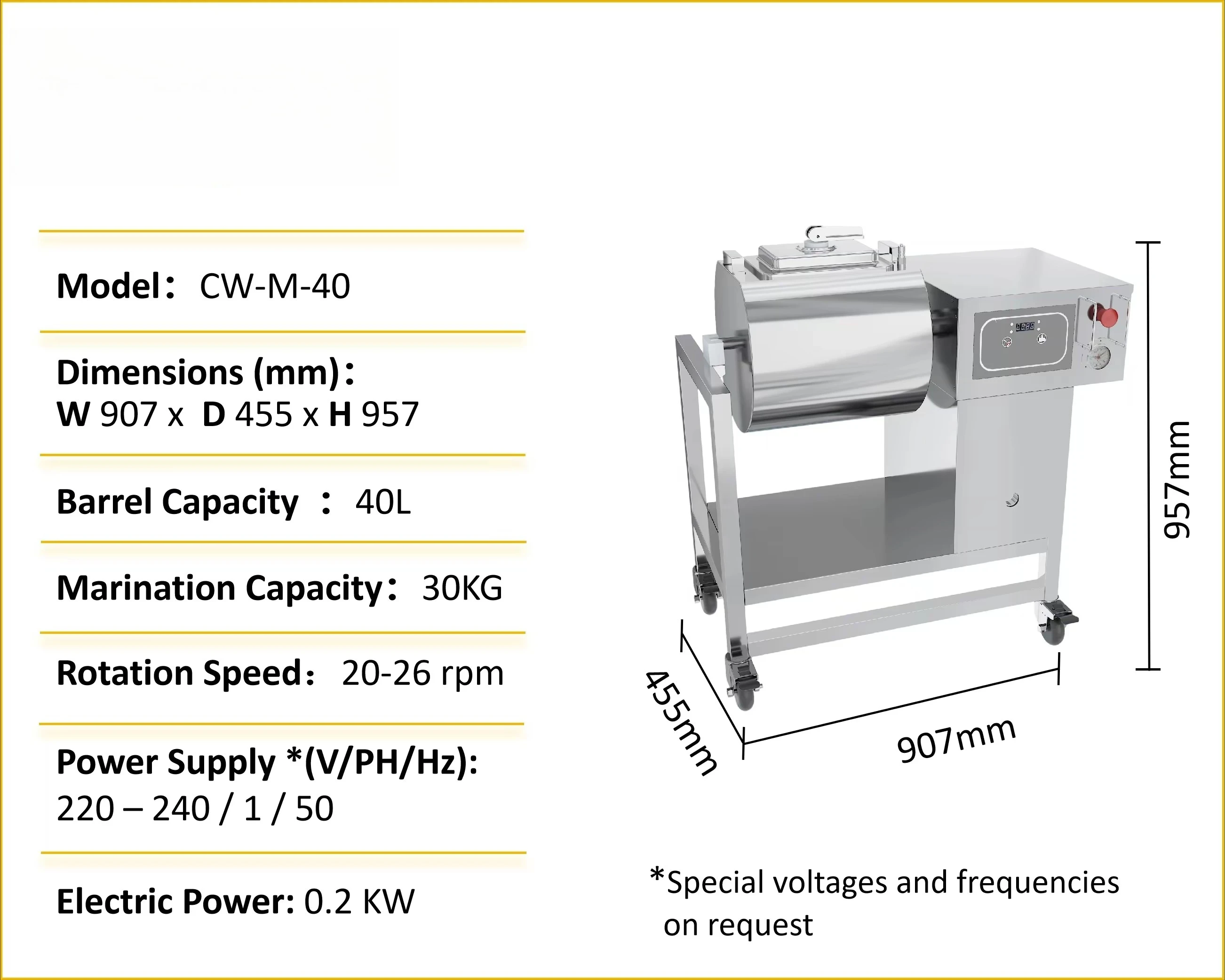 40L Gewerbliche mobile Vakuum- – Commercial Kitchen Machinery Bewertung und Preis